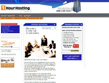 Tablet Screenshot of 1hourhosting.com